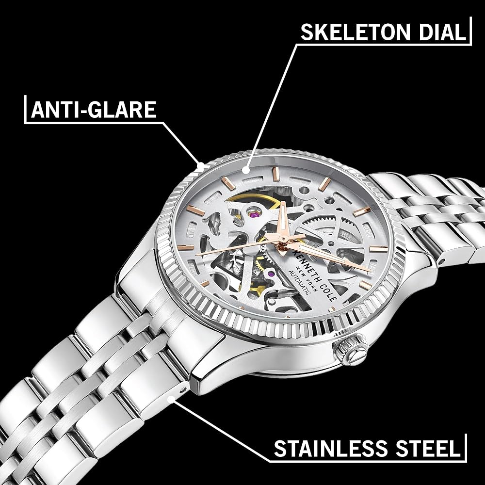 Amazon.com: Kenneth Cole New York Men's Skeleton Automatic Watch